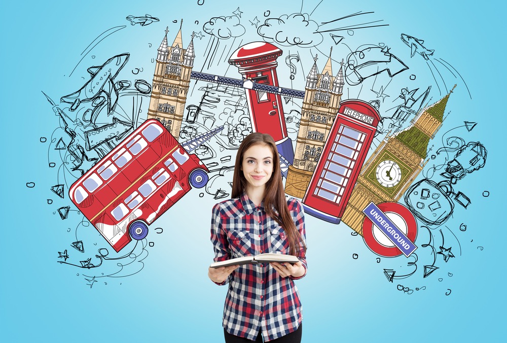 Estudante a aprender Inglês
